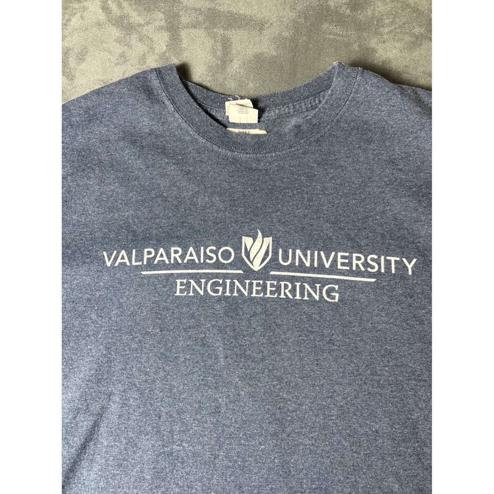 Valparaiso University Engineering T-Shirt Large Blue Heathered L